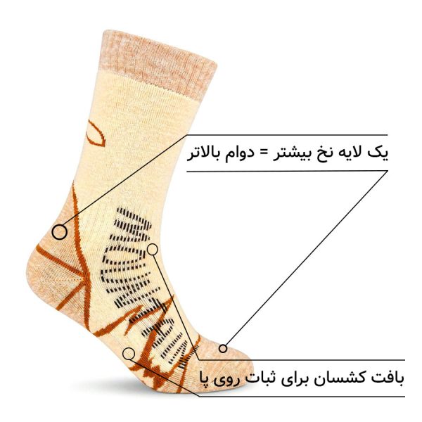 جوراب مرینوس طرح کوه