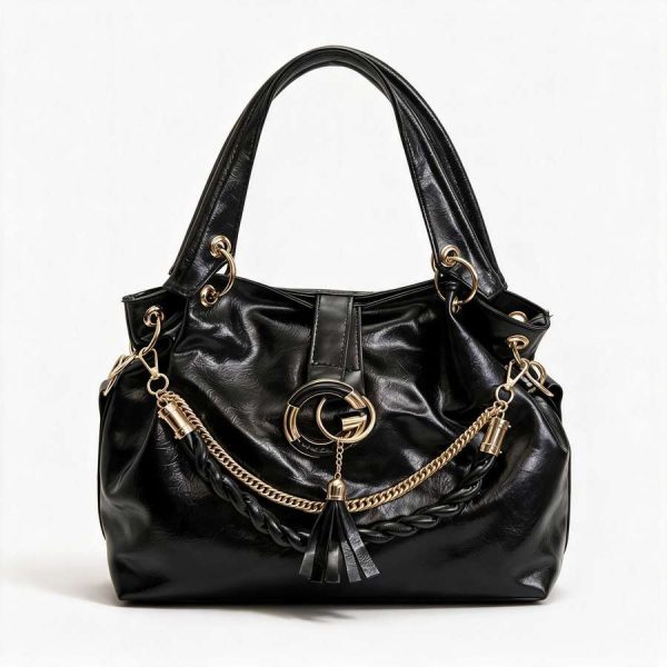 gucci-black-large-shoulder-bag-code-76 کیف دوشی زنانه مشکی مدل گوچی