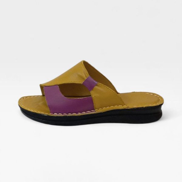 women-medical-leather-sandal-two-tone-3color صندل زنانه طبی چرمی دو رنگ